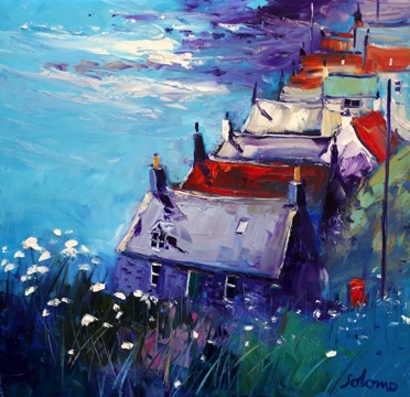 Dawnlight on Crovie 24x24 Dawnlight on Crovie 24x24